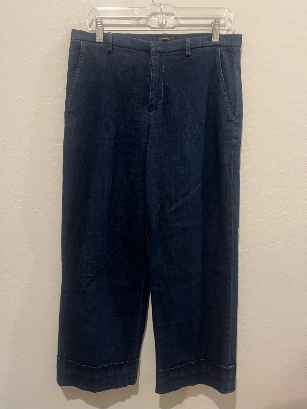 Banana Republic Women's Navy Wide-Leg Mid rise denim size 28/6 petite